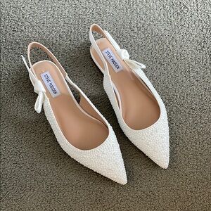 Steve Madden White Slingback Women's Shoes